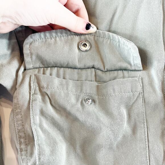 Abercrombie Utility Hooded Cropped Full Zip Jacket Green XXS - Picture 12 of 16